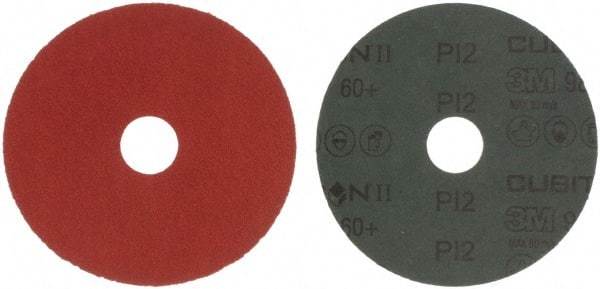 3M - 4-1/2" Diam 7/8" Hole 60 Grit Fiber Disc - Medium Grade, Ceramic, 13,300 Max RPM, Series 987C - Industrial Tool & Supply