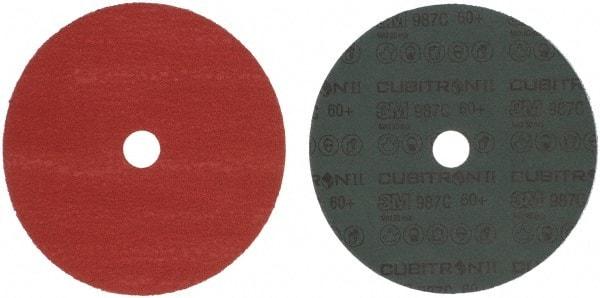 3M - 7" Diam 7/8" Hole 60 Grit Fiber Disc - Medium Grade, Ceramic, 8,600 Max RPM, Series 987C - Industrial Tool & Supply