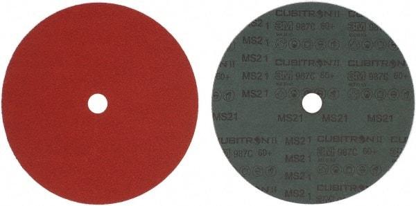 3M - 9-1/8" Diam 7/8" Hole 60 Grit Fiber Disc - Medium Grade, Ceramic, 6,600 Max RPM, Series 987C - Industrial Tool & Supply