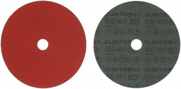 3M - 7" Diam 7/8" Hole 80 Grit Fiber Disc - Medium Grade, Ceramic, 8,600 Max RPM, Series 987C - Industrial Tool & Supply