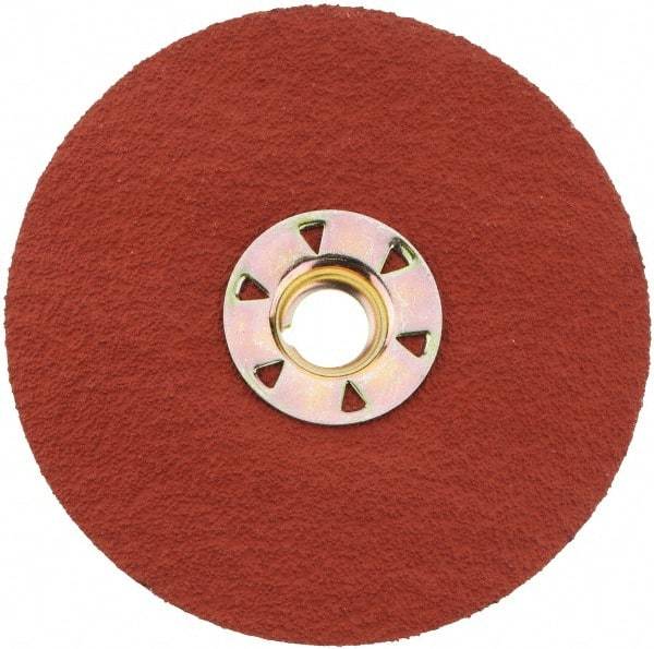 3M - 4-1/2" Diam 5/8-11 Threaded Hole 60 Grit Fiber Disc - Medium Grade, Ceramic, 13,300 Max RPM, Series 987C - Industrial Tool & Supply