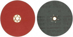 3M - 7" Diam 5/8-11 Threaded Hole 80 Grit Fiber Disc - Medium Grade, Ceramic, 8,600 Max RPM, Series 987C - Industrial Tool & Supply