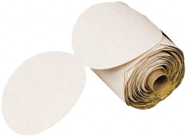 3M - 6" Diam, 400 Grit FEPA, Aluminum Oxide Adhesive PSA Disc - White, C Weighted Backing, Flexible, 12,000 Max RPM - Industrial Tool & Supply