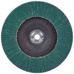 3M - 36 Grit, 4-1/2" Disc Diam, 5/8-11 Center Hole, Type 27 Zirconia Alumina Flap Disc - 13,300 Max RPM, Cloth Backing, Arbor Attaching System, Coated - Industrial Tool & Supply
