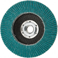 3M - 80 Grit, 4-1/2" Disc Diam, 5/8-11 Center Hole, Type 29 Zirconia Alumina Flap Disc - 13,300 Max RPM, Cloth Backing, Arbor Attaching System, Coated - Industrial Tool & Supply