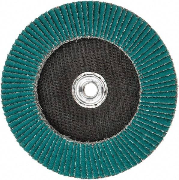 3M - 36 Grit, 7" Disc Diam, 5/8-11 Center Hole, Type 29 Zirconia Alumina Flap Disc - 8,600 Max RPM, Cloth Backing, Arbor Attaching System, Coated - Industrial Tool & Supply