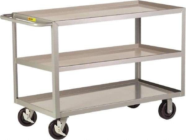 Little Giant - 3,600 Lb Capacity, 24" Wide x 41-1/2" Long x 36" High Shelf Cart - 3 Shelf, Steel - Industrial Tool & Supply