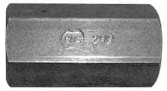 Made in USA - 3/8-16 UNC, 1-3/4" OAL Steel Standard Coupling Nut - Uncoated, 11/16" Width Across Flats - Industrial Tool & Supply