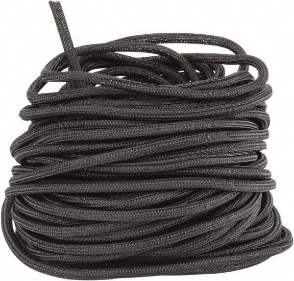 Techflex - Black Braided Cable Sleeve - 200' Coil Length, -103 to 257°F - Industrial Tool & Supply