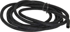 Techflex - Black Braided Cable Sleeve - 10' Coil Length, -103 to 257°F - Industrial Tool & Supply