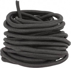Techflex - Black Braided Cable Sleeve - 75' Coil Length, -103 to 257°F - Industrial Tool & Supply