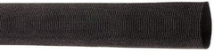 Techflex - 1-1/4" ID Black Woven Sleeving for Hoses - 100' Long, -50 to 248°F - Industrial Tool & Supply