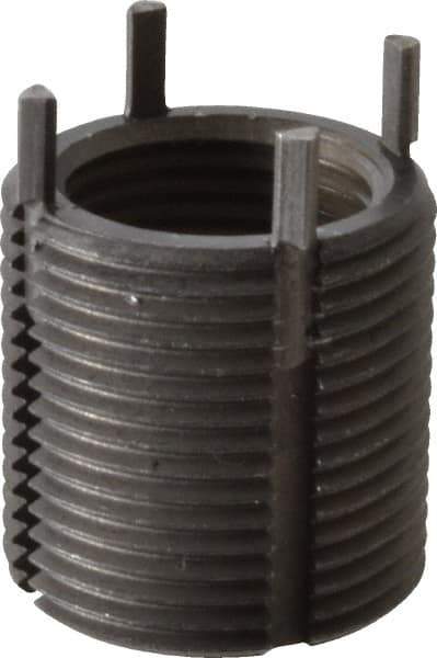 Recoil - M18x1.50 Internal, M24x1.50 External, 24mm Insert Length, Heavy Duty Keylocking Thread Inserts - Carbon Steel, Zinc Phosphate Finish, Grade C1215 - Industrial Tool & Supply