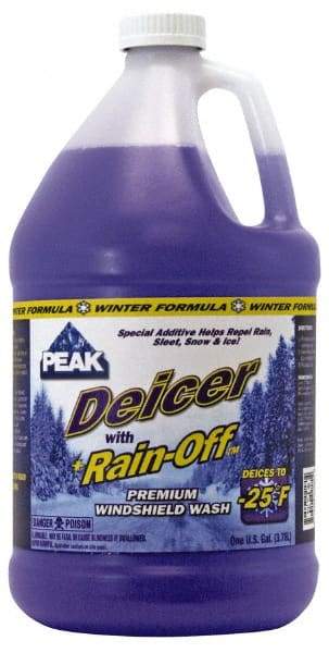 Peak - Water-Based Solution Windshield Washer Fluid - 1 Gal Bottle, -25°  Freezing Point - Industrial Tool & Supply