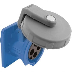 Pin & Sleeve Receptacles; Receptacle/Part Type: Receptacle; Pin Configuration: 4; Number of Poles: 3; IEC Pin & Sleeve Style: IEC 60309-2; IEC 60309-1; Amperage: 100 A; Hub Size (Inch): 1 in; Resistance Features: Water-Tight; Number Of Phases: 3; Number O