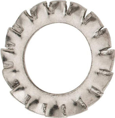 Value Collection - M10 Screw, 10.5mm ID, Stainless Steel External Tooth Lock Washer - 18mm OD, Uncoated, Grade 316 & Austenitic A4 - Industrial Tool & Supply
