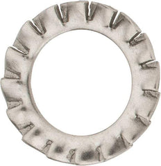 Value Collection - M12 Screw, 13mm ID, Stainless Steel External Tooth Lock Washer - 20.5mm OD, Uncoated, Grade 316 & Austenitic A4 - Industrial Tool & Supply