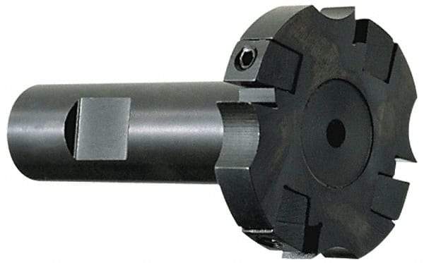 APT - Shank Connection, 0.53" Cutting Width, 7/16" Depth of Cut, 2" Cutter Diam, 4 Tooth Indexable Slotting Cutter - 1" Shank Diam, SM24 Toolholder, CTA 2 Insert, Left Hand Cutting Direction - Industrial Tool & Supply