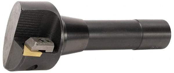 APT - 2" Cutting Diam, 3/4" Shank Diam, TPG 32 Insert, Indexable Fly Cutter - KT Toolholder, 90° Cutting Angle, Positive Rake, Weldon Flat, Series Uno-Dex - Industrial Tool & Supply