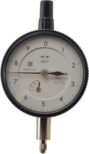 Mitutoyo - 0.025" Range, 0-10 Dial Reading, 0.0001" Graduation Dial Drop Indicator - 2-1/4" Dial, 0.01" Range per Revolution, 0.0001" Accuracy, Revolution Counter - Industrial Tool & Supply