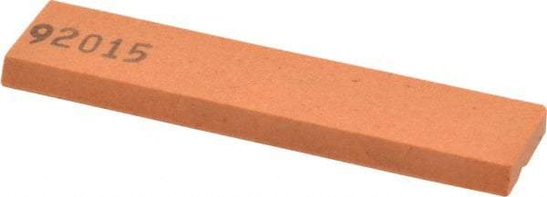 Made in USA - 3-1/2" Long x 3/4" Wide x 3/16" Thick, Aluminum Oxide Sharpening Stone - Rectangle, Fine Grade - Industrial Tool & Supply