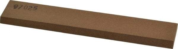 Made in USA - 6" Long x 1" Wide x 1/4" Thick, Aluminum Oxide Sharpening Stone - Rectangle, Medium Grade - Industrial Tool & Supply
