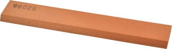 Made in USA - 6" Long x 1" Wide x 1/4" Thick, Aluminum Oxide Sharpening Stone - Rectangle, Fine Grade - Industrial Tool & Supply