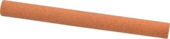 Made in USA - 4" Long x 3/8" Diam x 3/8" Thick, Aluminum Oxide Sharpening Stone - Round, Fine Grade - Industrial Tool & Supply