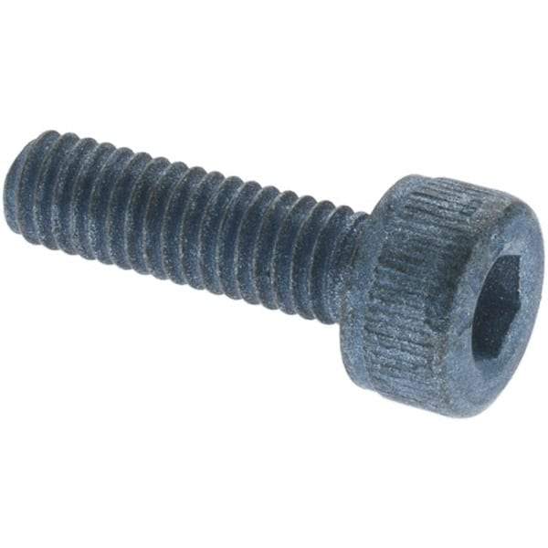 Metric Blue - M8x1.25 Metric Coarse Hex Socket Drive, Socket Cap Screw - Grade 12.9 Alloy Steel, Metric Blue Finish, Partially Threaded, 80mm Length Under Head - Industrial Tool & Supply