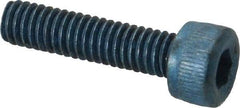 Metric Blue - M4x0.70 Metric Coarse Hex Socket Drive, Socket Cap Screw - Grade 12.9 Alloy Steel, Metric Blue Finish, Fully Threaded, 16mm Length Under Head - Industrial Tool & Supply