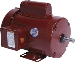 Leeson - 1 Max hp, 1,800 Max RPM, Electric AC DC Motor - 115/208-230 V Input, Single Phase, 56 Frame, 5/8" Shaft Diam, Rigid Base Mount, TEFC Enclosure - Industrial Tool & Supply