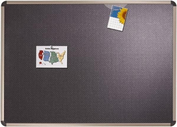Quartet - 48" Wide x 36" High Cork Bulletin Board - Embossed Foam, Black - Industrial Tool & Supply