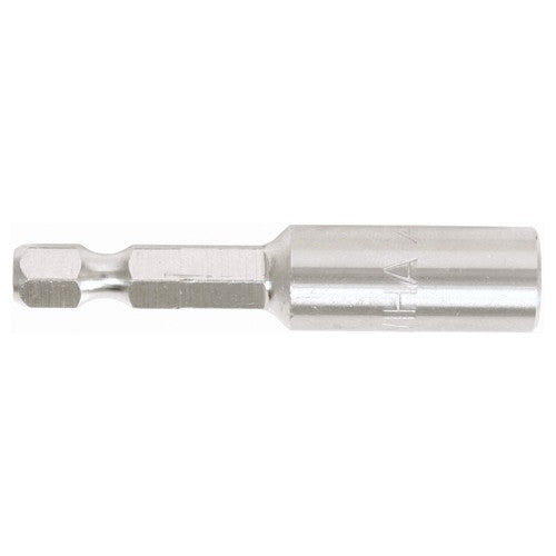 Stainless Steel Insert Bit Holder 1/4″ Drive Internal C-Ring for bit holding and magnetic 2.1″ Oal - Industrial Tool & Supply