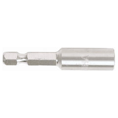 Stainless Steel Insert Bit Holder 1/4″ Drive Internal C-Ring for bit holding and magnetic 2.1″ Oal - Industrial Tool & Supply