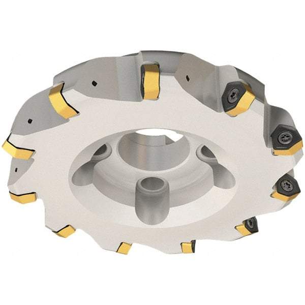 Iscar - 40mm Cut Diam, 16mm Arbor Hole, 2mm Max Depth of Cut, 30° Indexable Chamfer & Angle Face Mill - 5 Inserts, H600 WXCU 05 Insert, Right Hand Cut, 5 Flutes, Through Coolant, Series Helido - Industrial Tool & Supply
