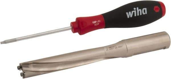 Sumitomo - 16.51 to 17.5mm Diam, 3xD, 3.78" Max Depth, 3/4" Shank Diam, 4.693" Flute, 6.693" OAL, Replaceable Tip Drill - Series SMD - Industrial Tool & Supply