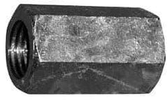 Made in USA - 1-3/4 - 5 UNC, 5" OAL Steel Standard Coupling Nut - Galvanized Finish, 2-3/8" Width Across Flats - Industrial Tool & Supply