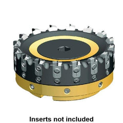 Kennametal - 16 Inserts, 125mm Cut Diam, 40mm Arbor Diam, 3mm Max Depth of Cut, Indexable Square-Shoulder Face Mill - 0/90° Lead Angle, 63mm High, Series AluMill - Industrial Tool & Supply