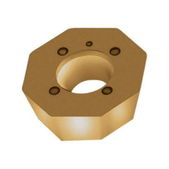 Walter - ODMW050408 A57 Grade WAK15 Carbide Milling Insert - TiCN/Al2O3/TiN Finish, 0.1874" Thick, 1/2" Inscribed Circle, 0.8mm Corner Radius - Industrial Tool & Supply