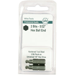 Ball End Hex Inch Insert Bit 1/4″ × 25mm (2 Bit Pack) - Industrial Tool & Supply