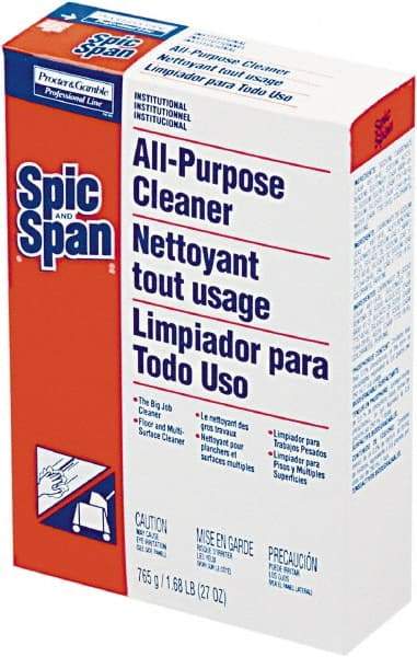 Spic & Span - Box Cleaner - Use on Ceramic Tile, Laminate Surfaces, Linoleum, Quarry Tile, Cement, Concrete, Vinyl Tile, Terra Cotta, Terrazzo, Vinyl Composite Tile (VCT) - Industrial Tool & Supply