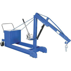 Vestil - 1,000 Lb Load Capacity, Steel Counter Balanced Floor Crane - 5' 17/64" Span - Industrial Tool & Supply