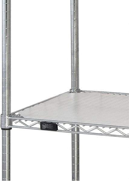 Quantum Storage - 18" Wide, Open Shelving Accessory/Component - HDPE, Polyethylene Finish, 60" Long, Use with Wire Shelving Units - Industrial Tool & Supply