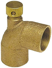 NIBCO - 1/2" Cast Copper Pipe 90° Vent Elbow - C x C, Pressure Fitting - Industrial Tool & Supply