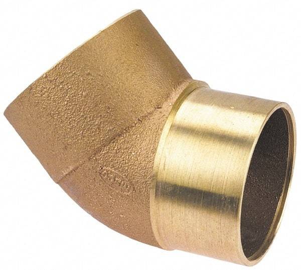 NIBCO - 4" Cast Copper Pipe 45° Street Elbow - FTG x C, Pressure Fitting - Industrial Tool & Supply