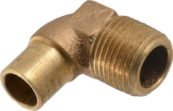 NIBCO - 1/2" Cast Copper Pipe 90° Elbow - FTG x M, Pressure Fitting - Industrial Tool & Supply