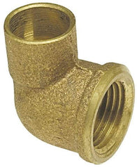 NIBCO - 1-1/4" Cast Copper Pipe 90° Elbow - C x F, Pressure Fitting - Industrial Tool & Supply