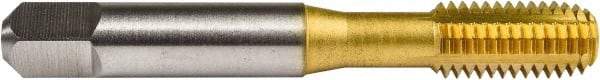 Union Butterfield - M6x1.00 Metric Coarse 6H D8 Thread Limit Bottoming Thread Forming Tap - Powdered Metal High Speed Steel, TiN Finish, 2-1/2" OAL, 5/8" Thread Length, Right Hand Thread, Series 1671 - Exact Industrial Supply