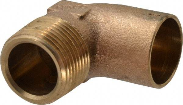 NIBCO - 1" Cast Copper Pipe 90° Elbow - C X M, Pressure Fitting - Industrial Tool & Supply