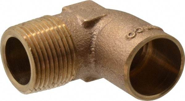 NIBCO - 3/4" Cast Copper Pipe 90° Elbow - C X M, Pressure Fitting - Industrial Tool & Supply